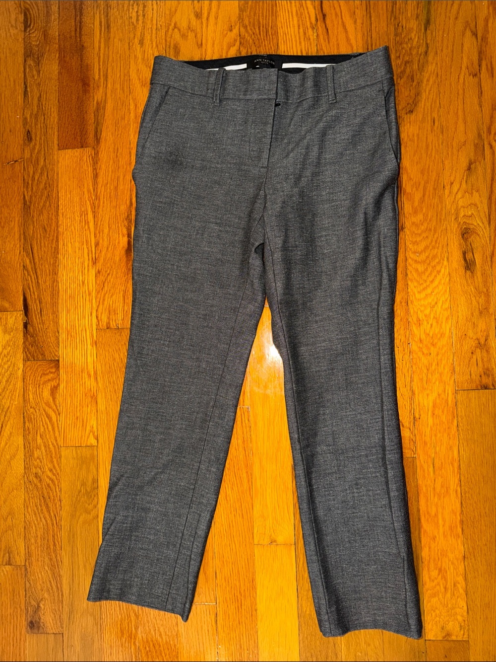 Ann Taylor Cropped Ankle Dress Pants in Charcoal Gray